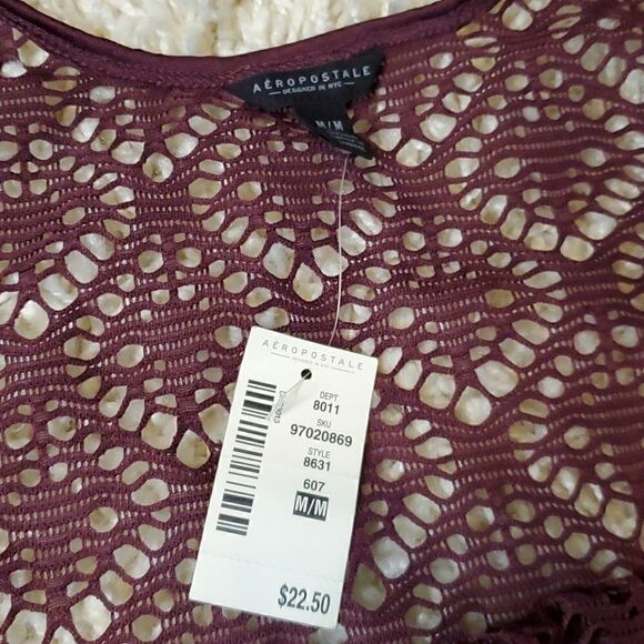 AEROPOSTALE Lace Overlay Tank Top - Picture 3 of 4